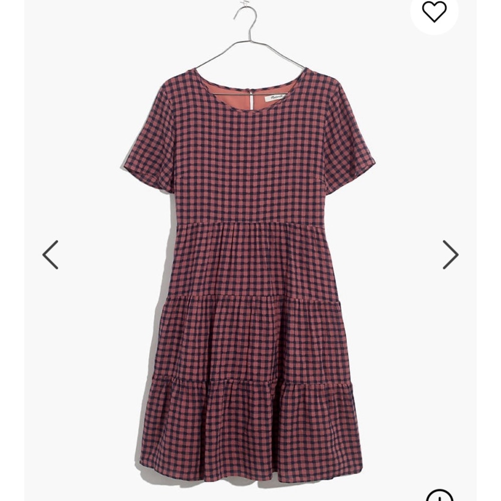 Madewell Plaid Short Sleeve Dress